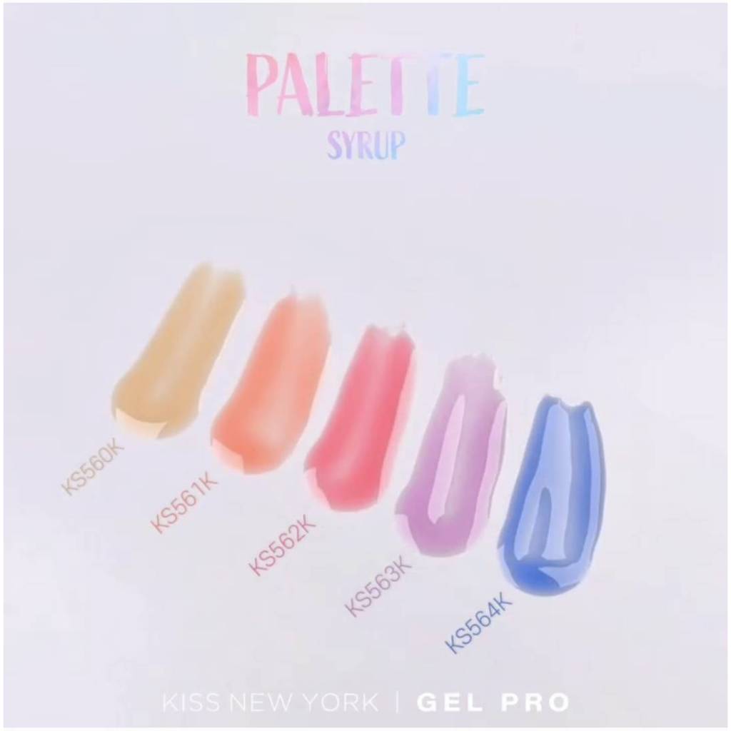 KISS New York ชุด 5 สีไซรัป KS560K-KS564K 'Palette Syrup' สีเล็บเจลพรีเมี่ยม🇰🇷ของแท้นำเข้าจากเกาหลี🇰
