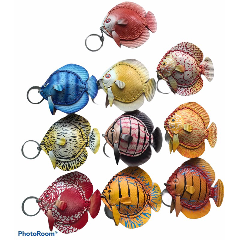 discus keychain(leatherkeychain)