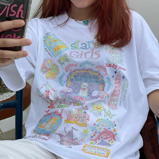 (พร้อมส่ง)เสื้อรุ่นใหม่ หนากว่าเดิม! รวมเสื้อ oversize lockerdump TEE collection🌺⭐️🩵
