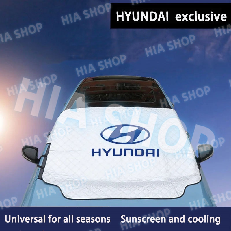 ที่บังแดดรถยนต์ 100%UVกันแดด กันแดด กันน้ำ ม่านบังแดดรถยนต์ ด้านหน้า ผ้าคลุมรถ สำหรับ HYUNDAI H-1 GrandStarex staria