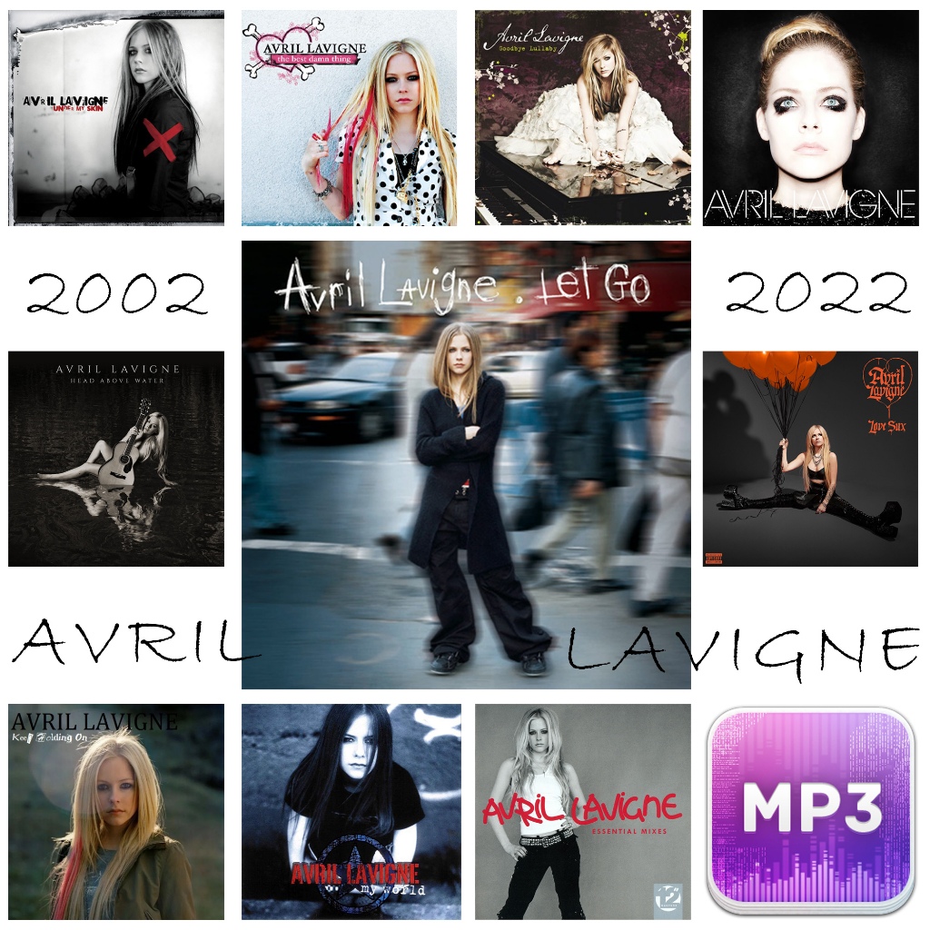 (USB) MP3 / (USB) FLAC (Hi-Res AUDIO) สากล Avril Lavigne ปี 2002 - 2022 💥 7อัลบั้ม + อัลบั้ม Mix / Live / EP 3ชุด รวม10