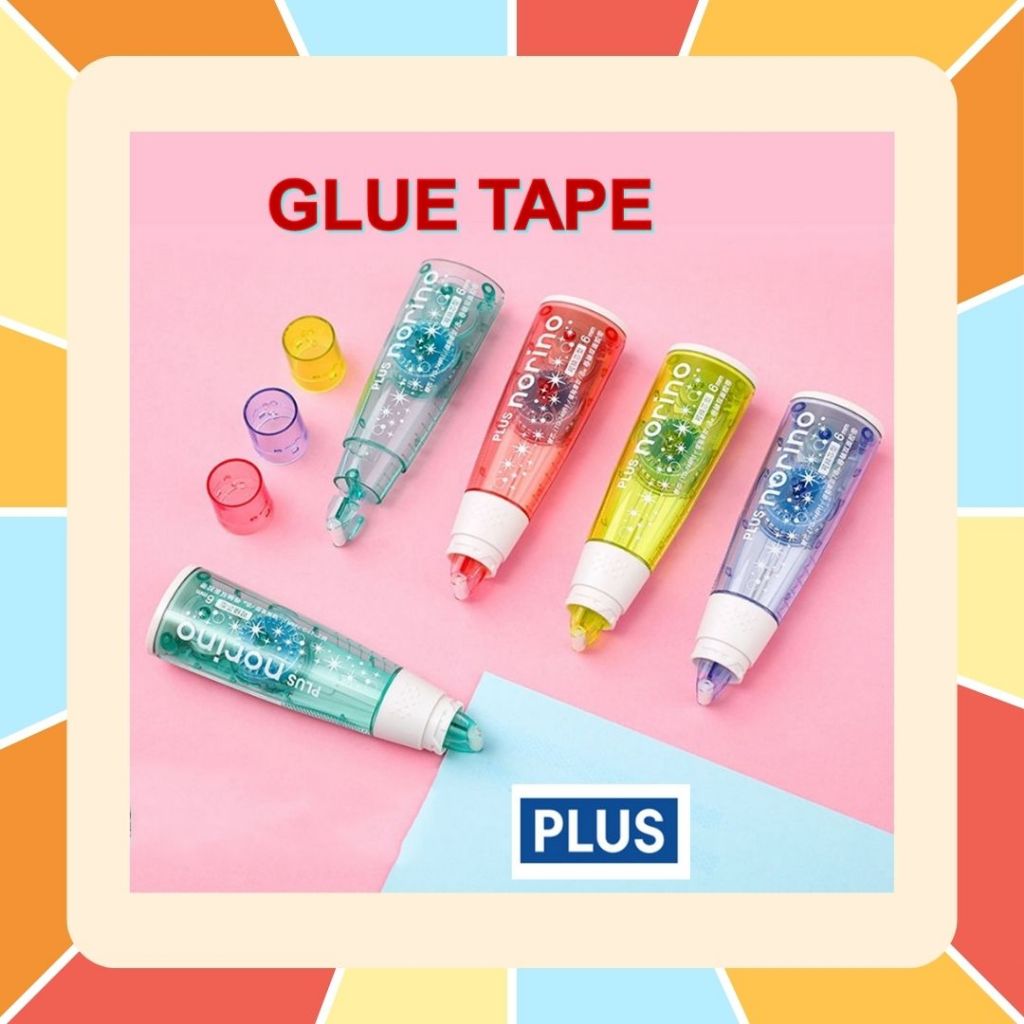 PLUS Norino เทปกาว เทปกาวสองหน้า แบนด์พลัส PLUS (สินค้าพร้อมส่ง) กาวรูปแบบใหม่ใช้งานง่าย สีสันสวนสวยงาม