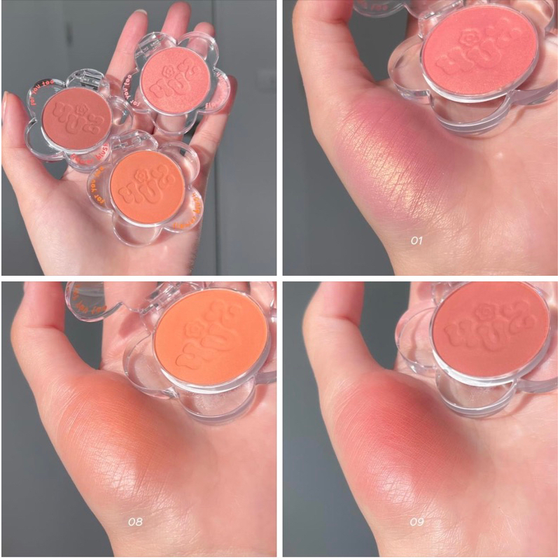 4U2 Flower Blush บลัชออนปัดแก้ม เนื้อนุ่มเนียนละเอียด เม็ดสีชัด ติดทน เกลี่ยง่าย มีทั้งเนื้อแมทท์และ