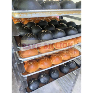 บริยอชเบอร์เกอร์บันชาโคล ปังดำ (โรยงา) 10ซม.