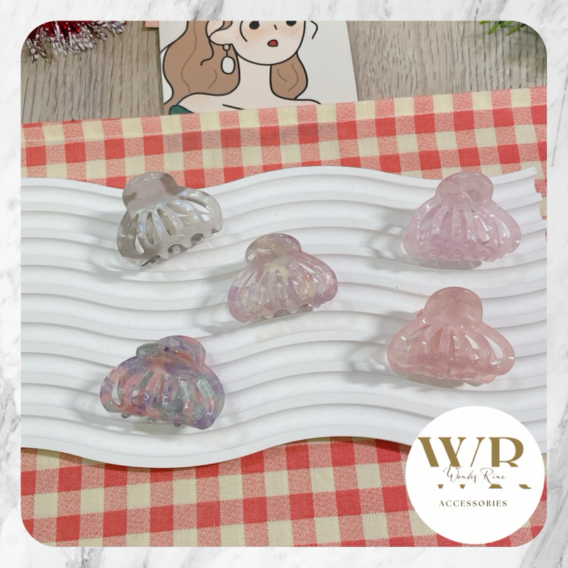 5 สี  กิ๊บหนีบผมหินอ่อน กิ๊บหนีบผมขนาดเล็ก ขนาด 3.5-4 ซม. งับหินอ่อนเล็กทรงเปลือกหอย ❤️‍ พร้อมส่งจากไทย❤️‍