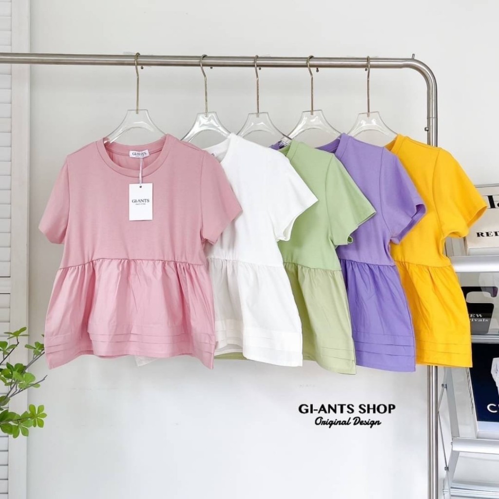 ป้าย GI-ANTS SHOP เสื้อผ้ายืดต่อชายผ้าคอตตอน