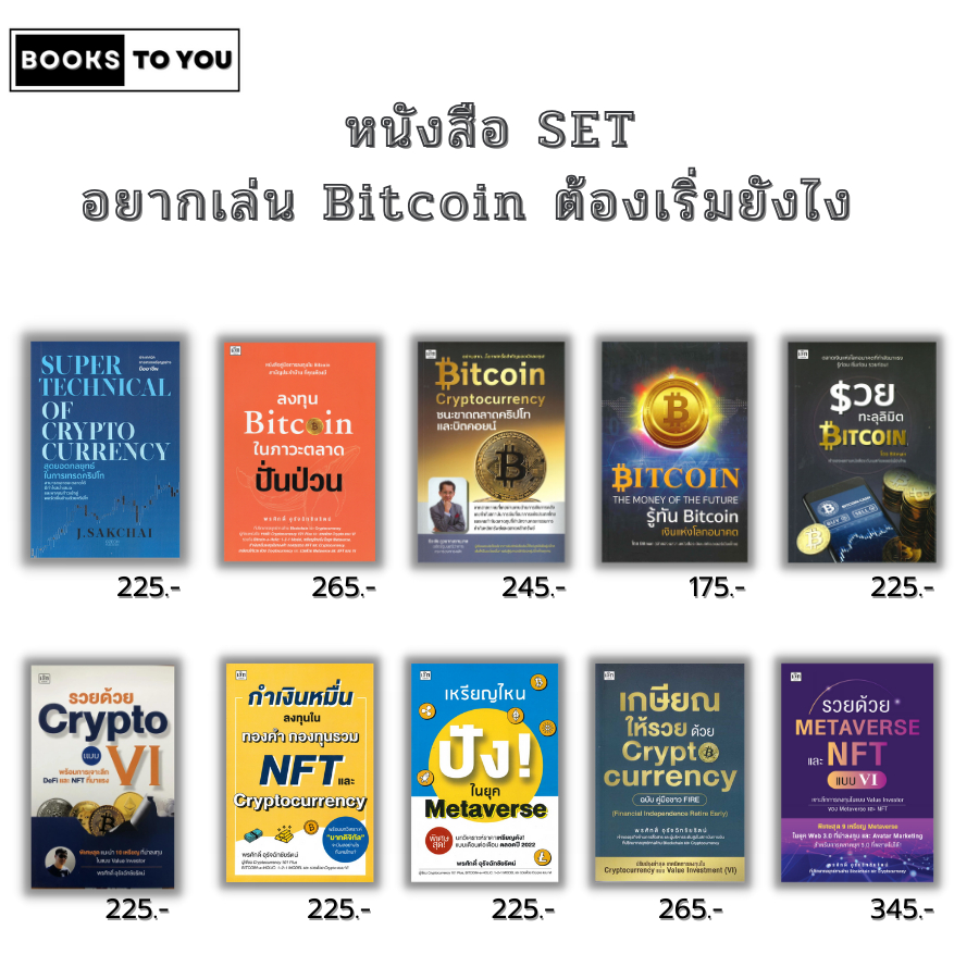 หนังสือ SET อยากเล่น Bitcoin ต้องเริ่มยังไง I ลงทุน ซื้อบิทคอยน์ กระดานเทรดบิทคอยน์ เล่นคริปโต เหรียญคริปโต BTC