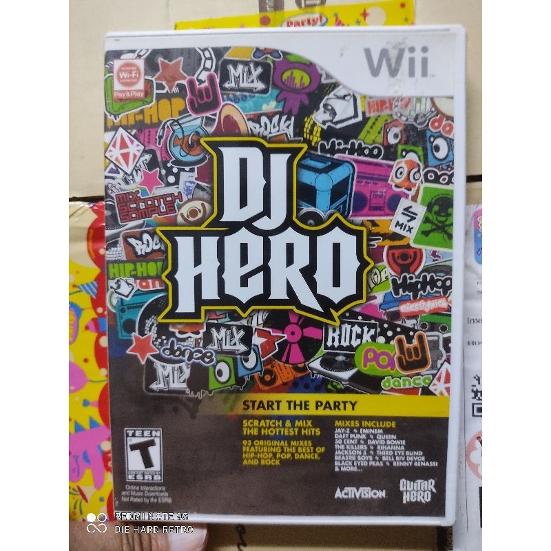 แผ่นแท้ DJ Hero Wii USA สภาพดี สำหรับสะสม หายาก เกมส์แนวดนตรี เพลงเพราะๆ เพียบ
