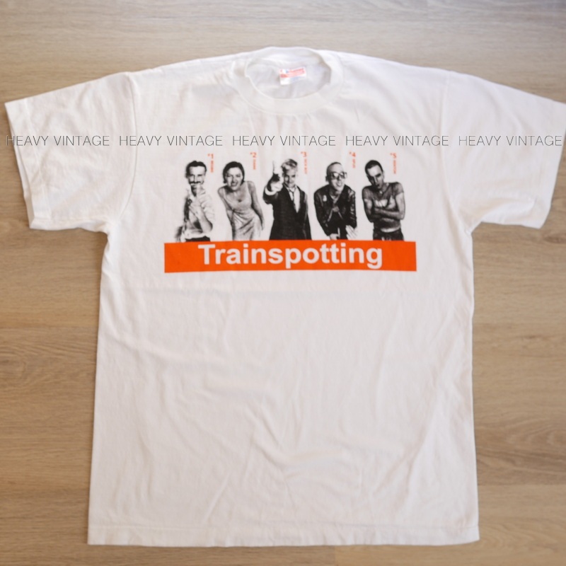 TRAINSPOTTING เสื้อหนัง ป้าย USA วินเทจ heavy vintage shirts