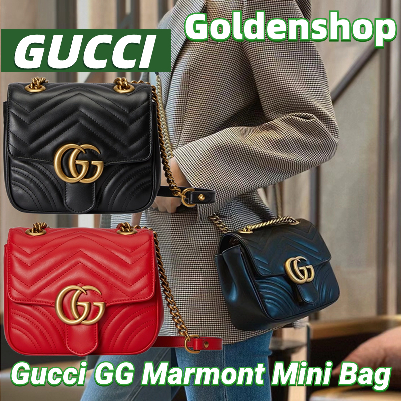 🍒กุชชี่ Gucci GG Marmont Mini Bag กระเป๋า