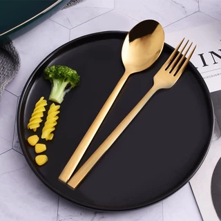 พร้อมส่ง🍴ช้อน&ส้อม ช้อน&ส้อมแสตนเลส เกาหลี ยาว 21ซม