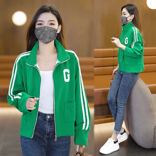 เสื้อแจ็คเก็ตผู้หญิงแขนยาวมีซิปและกระเป๋า ผ้าฝ้ายใส่สบายผ้าดีมาก กันหนาวผู้หญิง เสื้อโค้ด แจ็คเก็ตกันหนาวกันลมผู้หญิง