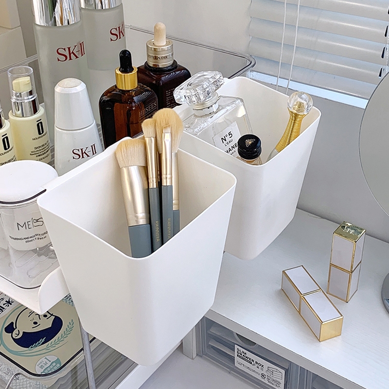 กล่องพลาสติก อเนกประสงค์ แบบแขวน แบบพกพา สําหรับใส่จัดเก็บเครื่องประดับ เครื่องเขียน ในห้องน้ํา ของจิปาถะ จํานวน