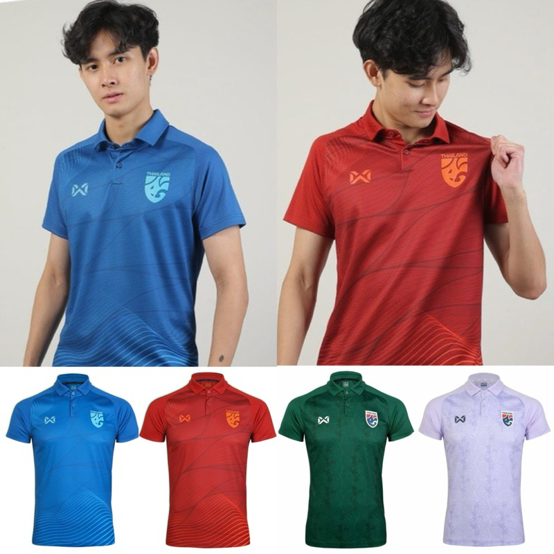 เสื้อฟุตบอลทีมชาติไทย Cheer Polo 2022/23 ของแท้จาก Warrix