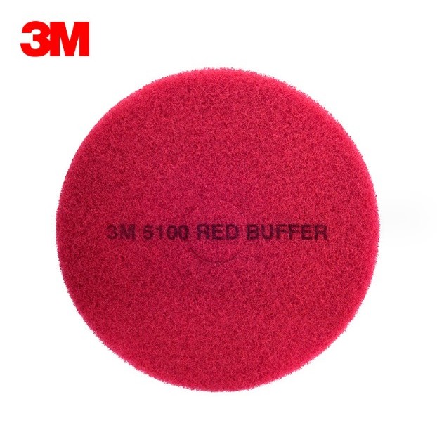 แผ่นขัดพื้น16นิ้ว3Mสำหรับเครื่องขัดพื้น สีแดง