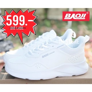 🔥SALE รองเท้า BAOJI ลิขสิทธิ์แท้🔥 บาโอจิ เบาจิ สีขาวล้วน รุ่…