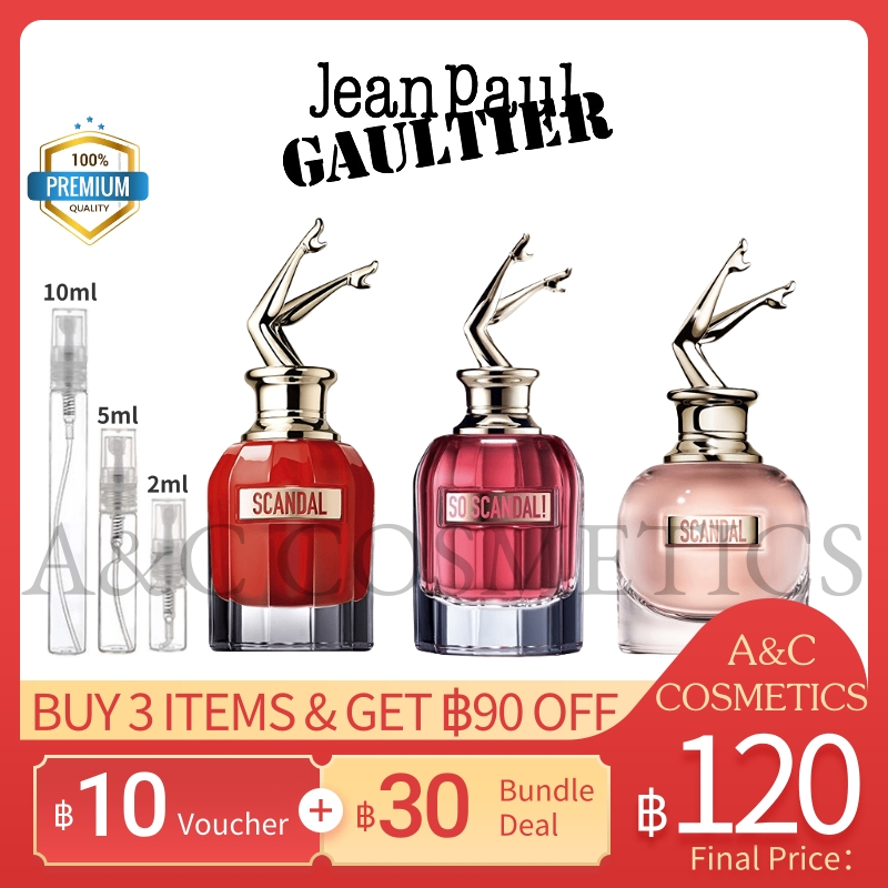 แท้ %【 จัดส่งที่รวดเร็ว】 Jean Paul Gaultier Scandal EDP & So Scandal EDP & Le Parfum 2ml/5ml/10ml