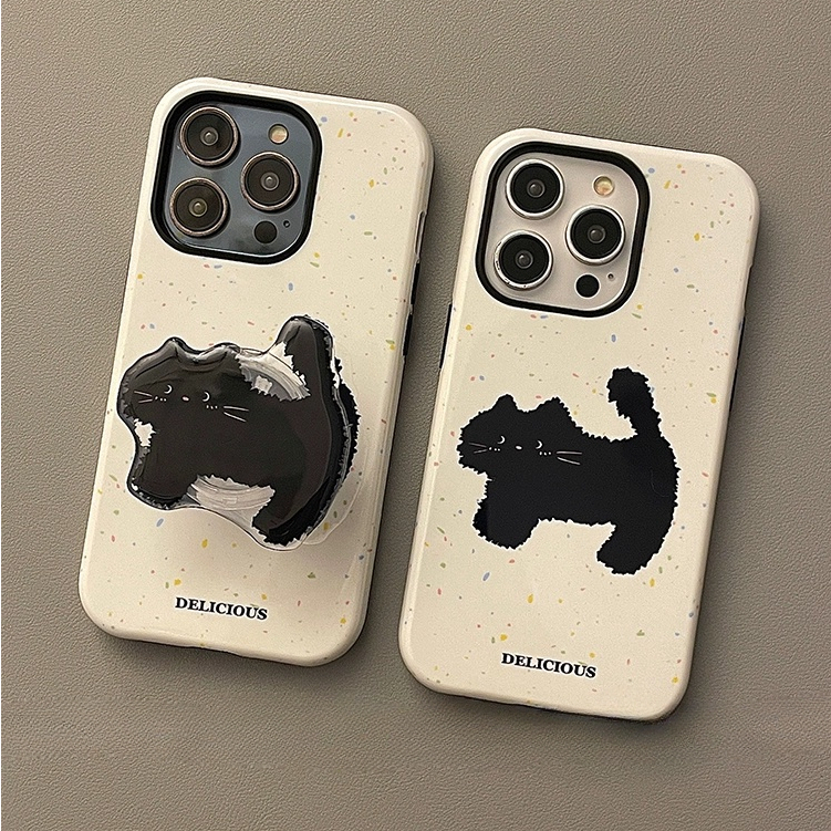 จัดส่ง24ชม for iPhone 15/11/12/13/14 Pro max case เคสไอโฟน11 แฟชั่น บางเบาพกพาง่าย น่ารัก การ์ตูน แมว griptok Case