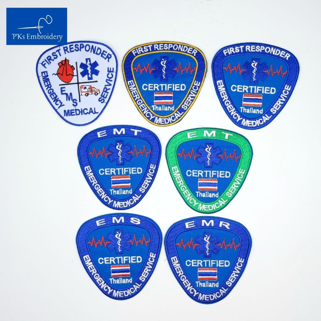 อาร์ม เครื่องหมาย EMT EMR EMS First Responder สำหรับหน่วยฉุกเฉิน สพฉ. กู้ชีพ