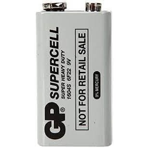 GP 9V Industrial ถ่านก้อนเทา (6f22) พลังไฟเต็มเปี่ยม ของใหม่ ของแท้ จำนวน 1ก้อน