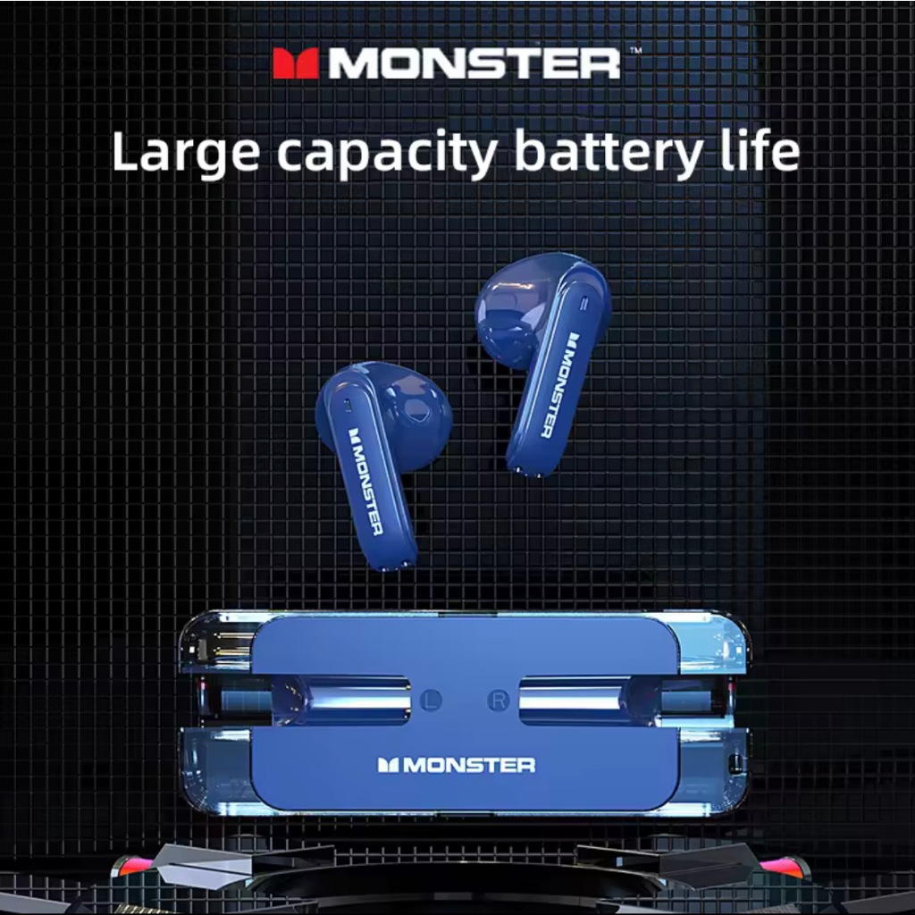 Monster XKT08 TWS Earphones Wireless Bluetooth 5.3 HiFi Headphones Noise Reduction Headset Sport Ear