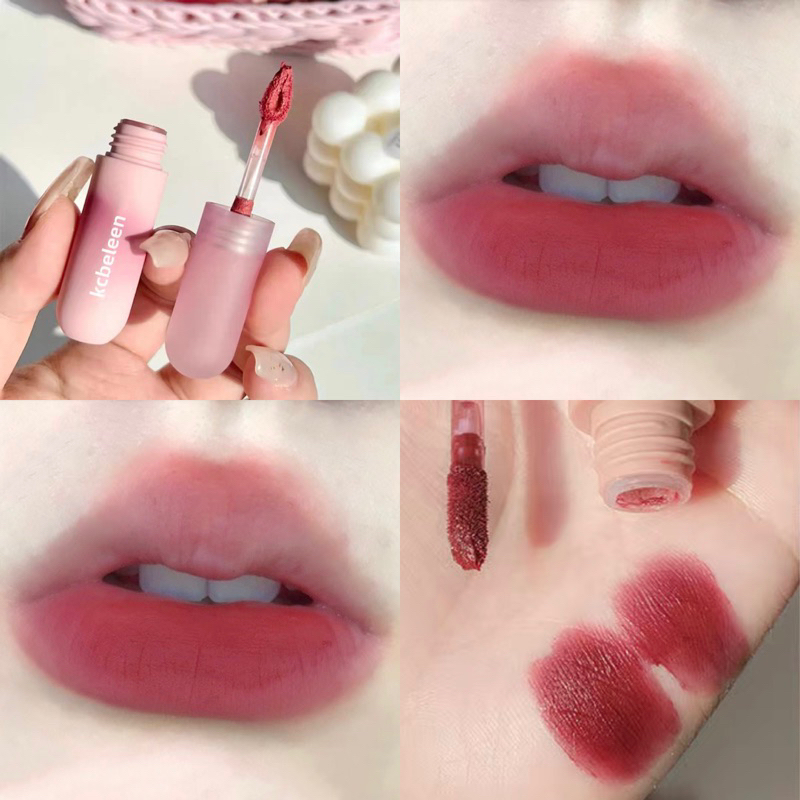 L-27🌟Kobeleen  ลิปสติก ลิปแมท กำมะหยี่ แบบจุ่ม เนื้อเบาบางเกลี่ยง่าย แคปซูล กันน้ํา กันเหงื่อ ไม่หลุด ติดทนนาน 6เฉดสี