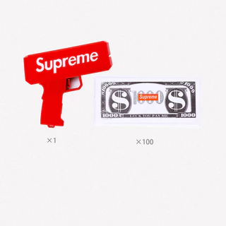 [พร้อมส่ง]ปืนยิงเงิน ปืนยิงแบงค์ Supreme มีไฟใช้ถ่าน ของเล่นปืนยิงธนบัตร ปืนสายเปย์ ปืนยิงแบงค์ พร้อมธนบัตร