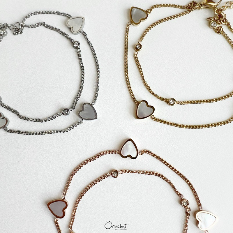 Vida 14k bracelet. (สร้อยข้อมืองานชุบสแตนเลส สวยทน ใส่ลุยได้ไม่ลอกไม่ดำ)