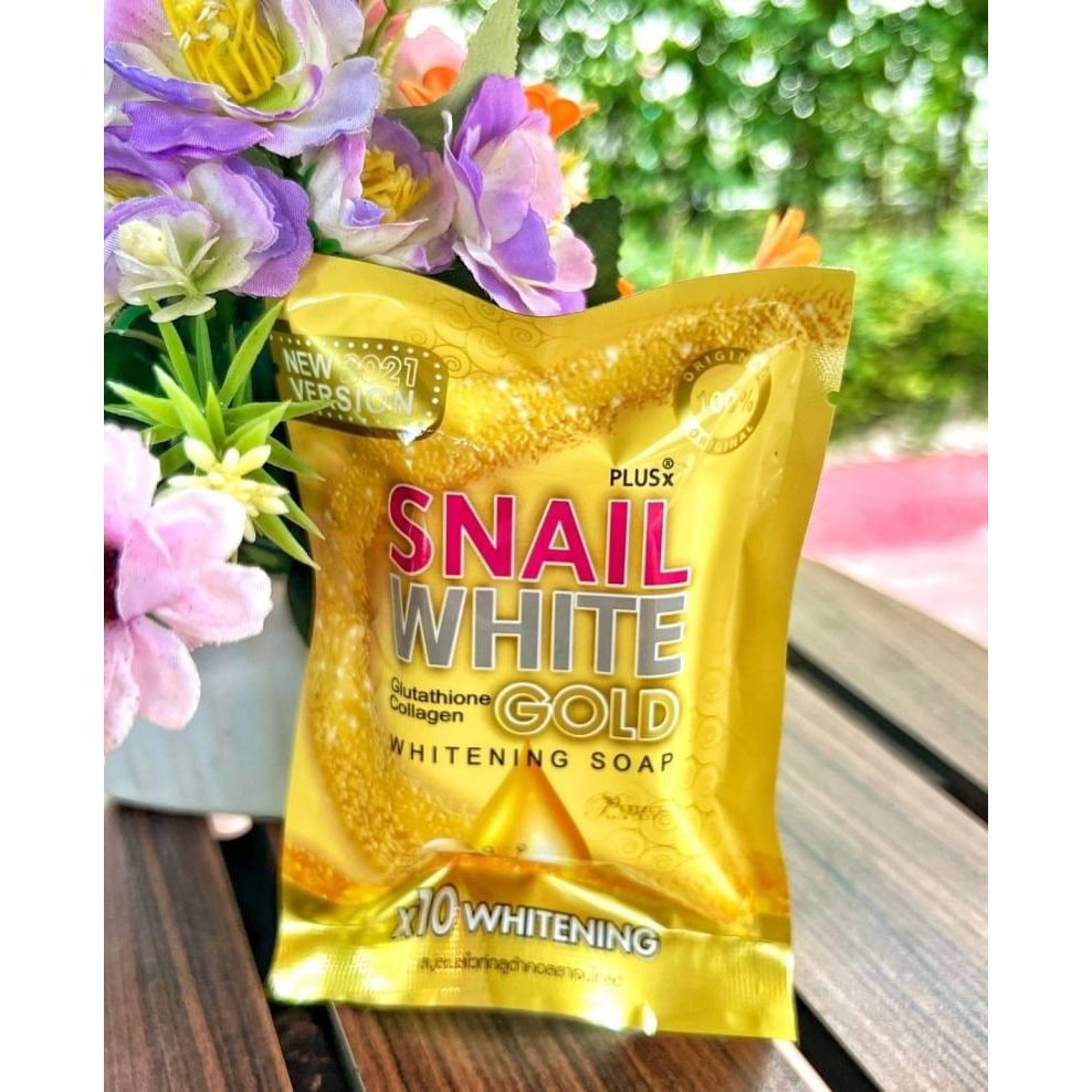 snail White Gold Whitening Soap Plus 80 กรัม