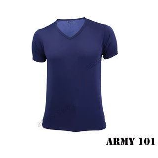 เสื้อยืด เสื้อซับใน ผ้านาโน ผ้ามัน คอวี เจ้าหน้าที่ พนักงาน ข้าราชการ ทหาร ตำรวจ ลายพราง ดำ ขาว BV