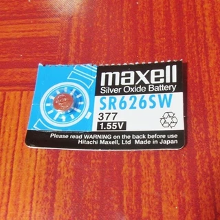 (1ก้อน)Maxell ถ่านกระดุม SR626SW, 377 1.55V จำนวน 1 ก้อน ของใหม่ ของแท้