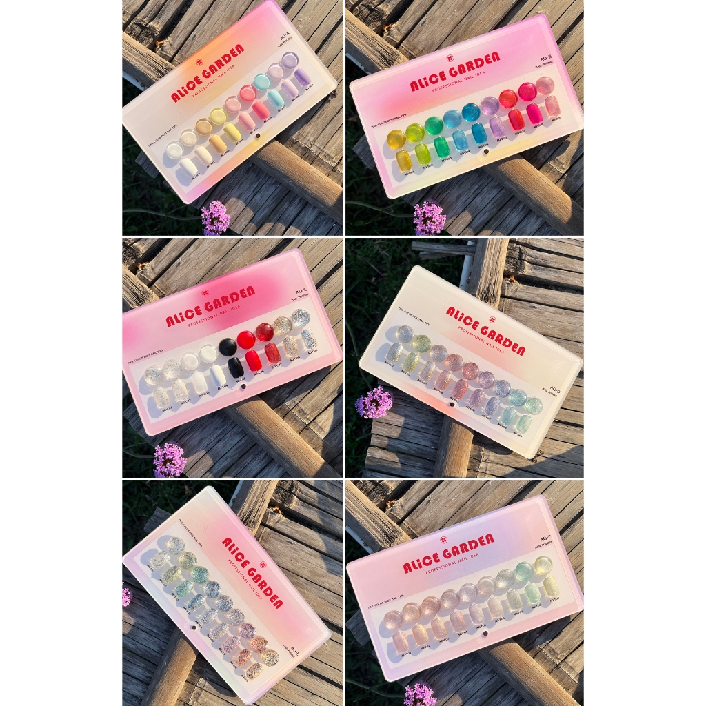 พร้อมส่งในไทย ALICE GARDEN เซตสีเจล สีเจล สีเจลทาเล็บ แถมฟรี ชาร์ทตั้งโชว์DIY เริ่ด คุณภาพดี ขายปลีก-ส่ง#AG