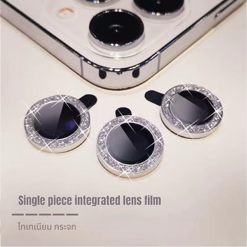 SF ฟิล์มกล้อง เพชร กระพริบ สำหรับ iPhone เลนส์ มีแพ็คเก็จ กันรอย ตกแตก กระจก 16 pro max 11 12 13 14 15 pro max plus mini thumbnail 4