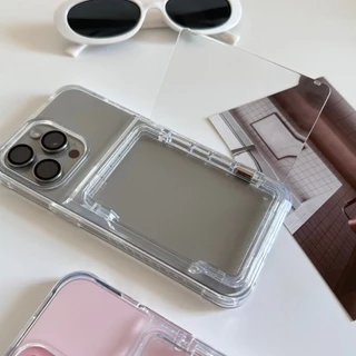 [i17] ส่งด่วน 🛒 S1344 ใส่บัตร S2 แบบเปิด-ปิด เคสไอโฟน เคสใส ใส่รูป สำหรับ IPHONE รุ่น 11-17Promax