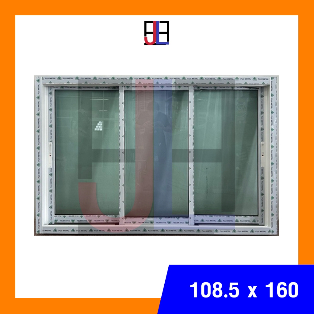 หน้าต่างอลูมิเนียม บานเลื่อน 3ช่อง 108.5 x 160