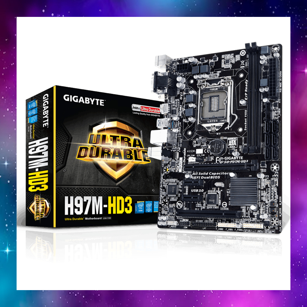 MAINBOARD (เมนบอร์ด) 1150 GIGABYTE H97M HD3 GEN4 ใช้งานปกติ