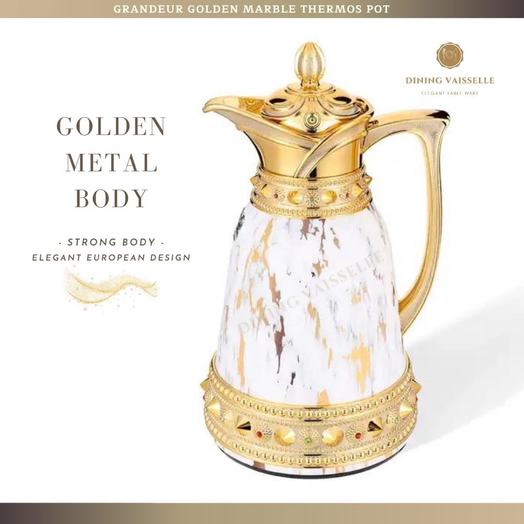 Grandeur Golden Marble Thermos Pot - เหยือกขนาด 0.7 litre และ 1 litre เก็บความร้อนและเย็น 24ชม