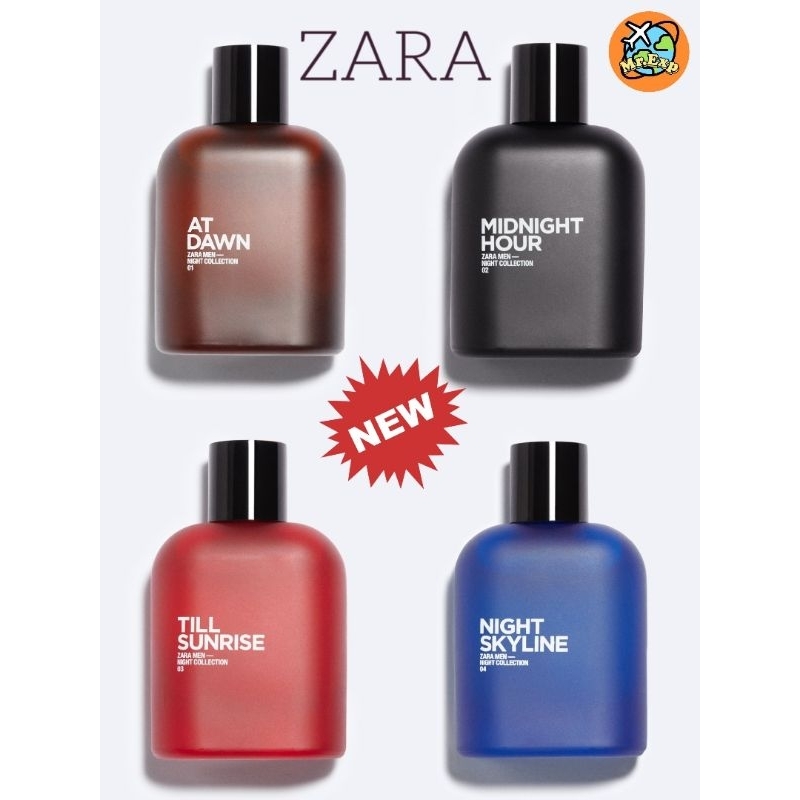 Zara Perfumeน้ำหอมซาร่าชาย ใหม่ล่าสุด* - At Dawn / Midnight Hour / Till Sunrise / Night Skyline ✨ ED