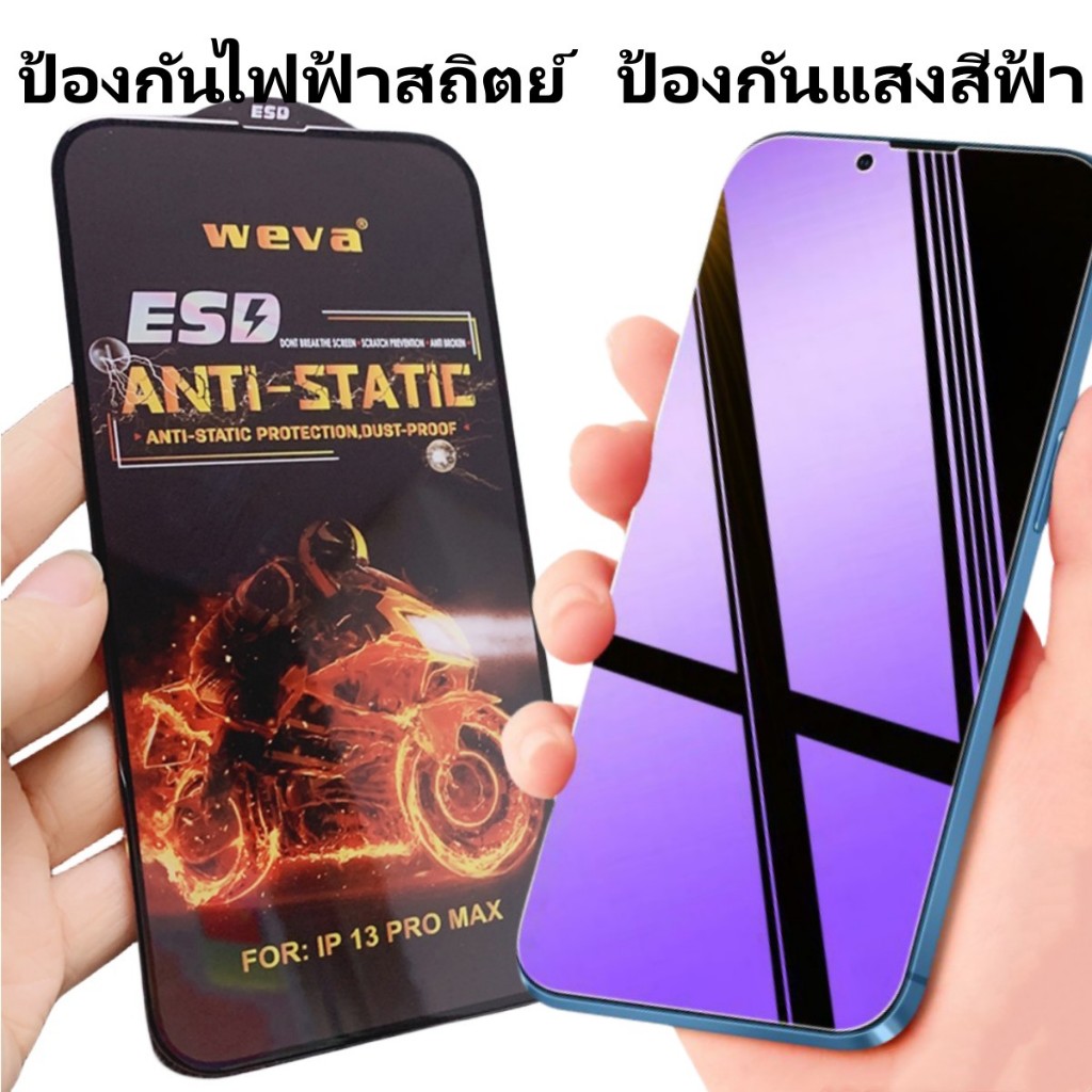 ฟิล์มกระจก สำหรับ iPhone 11 15/11promax/14/13/12/15plus/8/7plus/XR/XS ป้องกันไฟฟ้าสถิตย์ ป้องกันแสงสีฟ้า ฟิล์มกันรอย – โปรปัง
