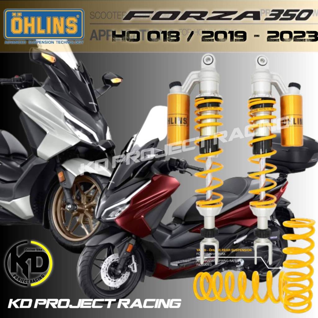 โช๊คหลัง OHLINS HO 018 (430MM) (โช๊ค 400MM เป็นโช๊คตัดcustom )Honda Forza 300,350,ADV350 2018-25