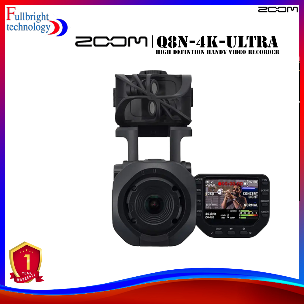 ZOOM Q8N-4K กล้องวีดีโอบันทึกเสียงและภาพ ประกันศูนย์ไทย 1 ปี