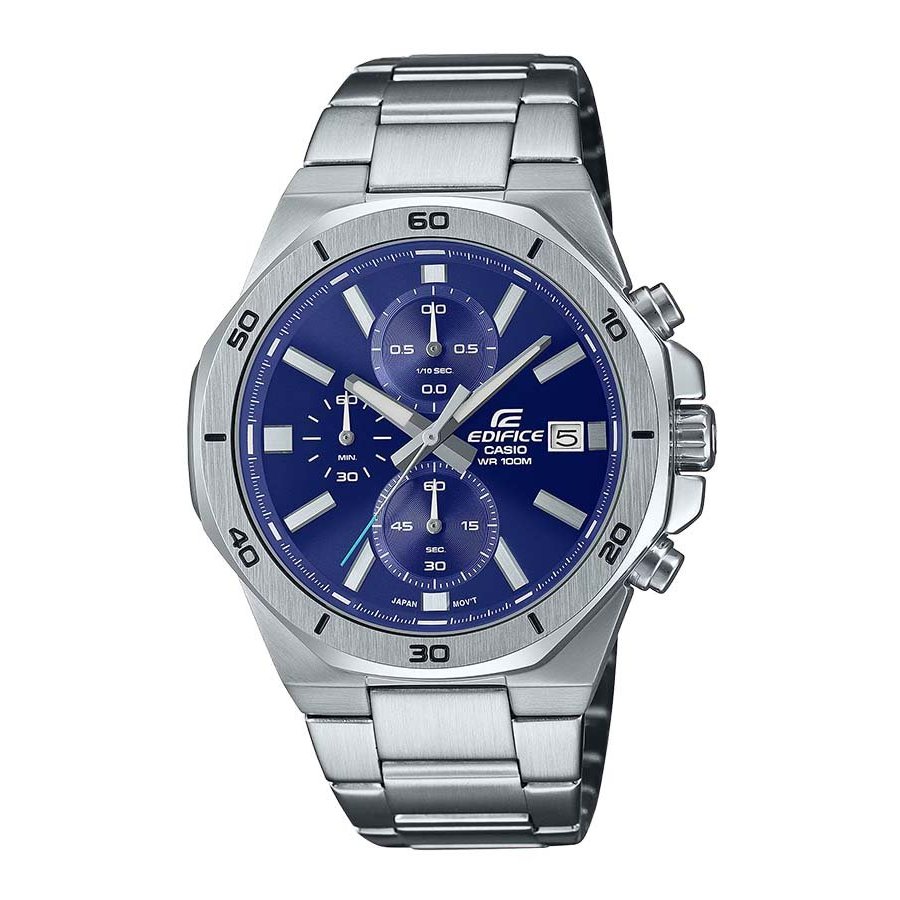 Casio Edifice นาฬิกาข้อมือผู้ชาย สายสเตนเลสสตีล รุ่น EFV-640D-2A / สีเงิน