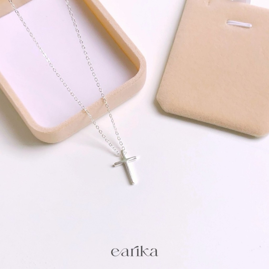earika.earrings - the cross necklace สร้อยคอเงินแท้ S92.5 ปรับขนาดได้