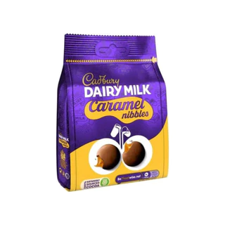 [BestBefore 23-Aug-2026] Cadbury Dairy Milk Caramel Chocolate Nibbles 100g แคดเบอรี ช็อกโกแลตนมไส้คาราเมลชิ้นพอดีคำ 100