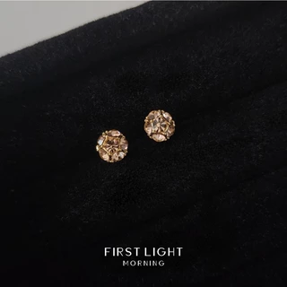 First Light Morning : Crystal Ball Earrings ต่างหู ต่างหูแป้นเสียบ