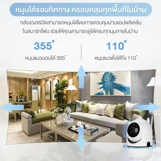 ACEHOME กล้องวงจรปิด HTD รุ่น 4219 โต้ตอบได้ คมชัด หมุนได้ กล้องวงจรปิด พร้อมอุปกรณ์ติดตั้ง