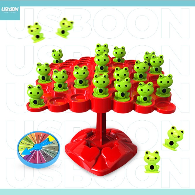 usboon ต้นไม้สมดุลกบ เกมครอบครัว แบบตั้งโต๊ะ ฝึกสมาธิ