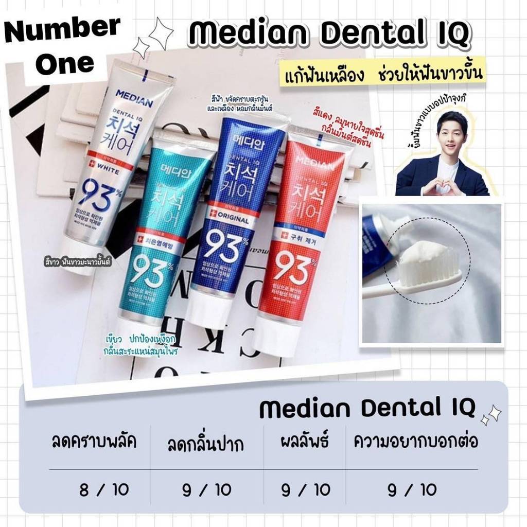🔥new package 🔥ยาสีฟันเกาหลี Median Dental IQ 93% 🦷ครบสูตร🦷พร้อมส่ง 120g 🔥ไม่แท้คืนเงิน100%🔥