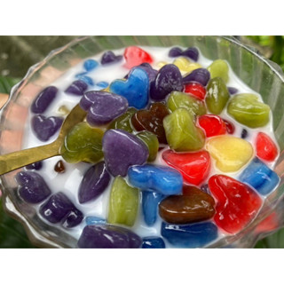 บัวลอยแก้วแป้งสาคูหัวใจรวมรส/ขนาดแพ๊คละ500กรัม/รวม6รสไว้ในแพ…