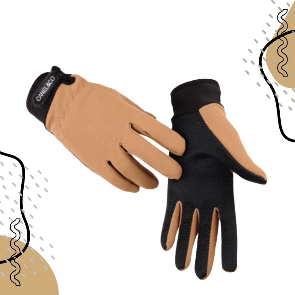 CANEL&CO ถุงมือขับรถมอเตอร์ไซค์ หน้าจอสัมผัสแบบครึ่งนิ้ว ต้านทานการยึดเกาะที่แข็งแกร่ง อเนกประสงค์ Gloves